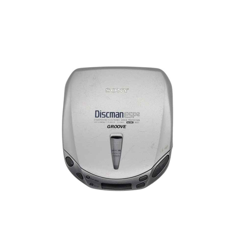 Sony Discman ESP2 D-E401 Portable CD Player Silver SteadySound Groove Vintage